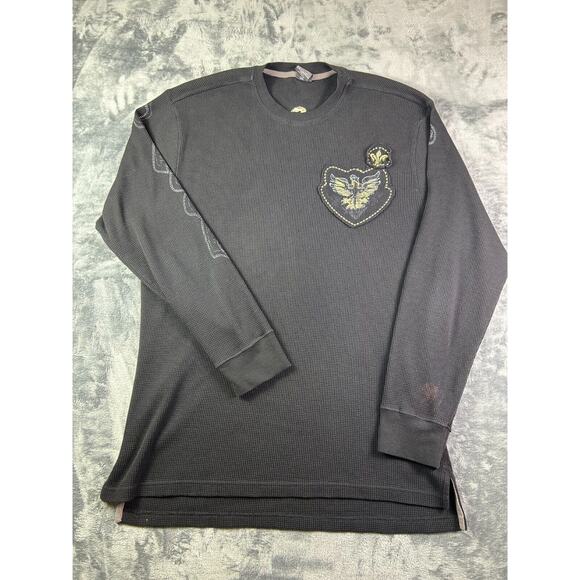 One Nation Thermal Shirt 2XL Black Long Sleeve Phoenix Graphic Biker Style - Picture 2 of 9